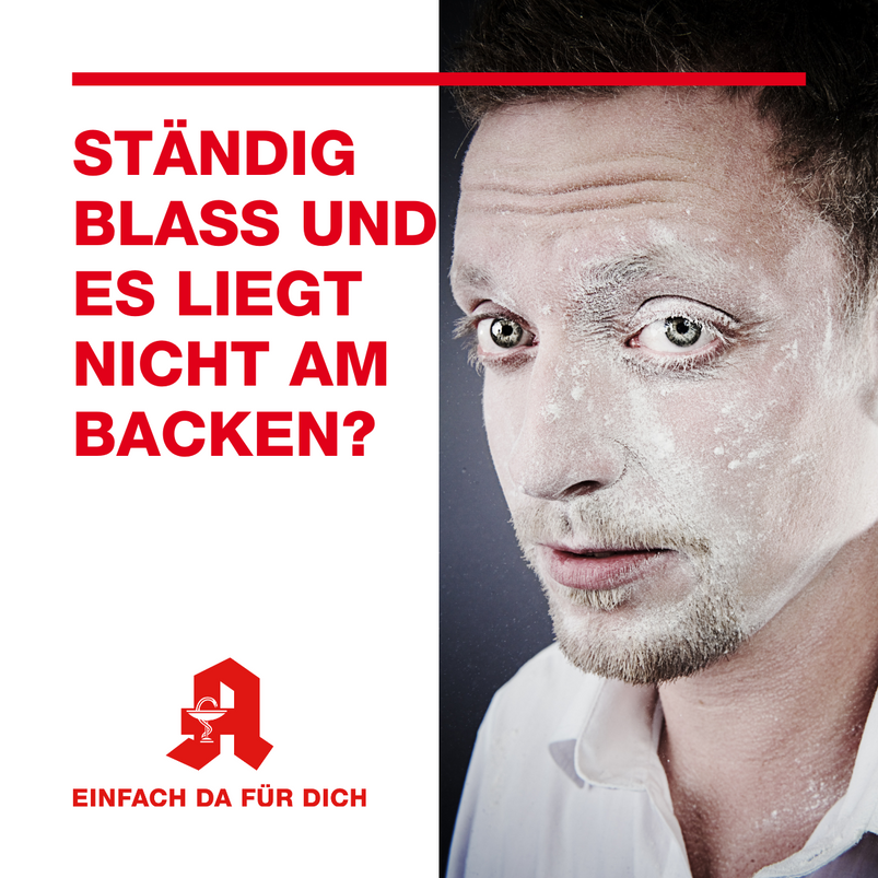 Mehl im Gesicht - Blässe