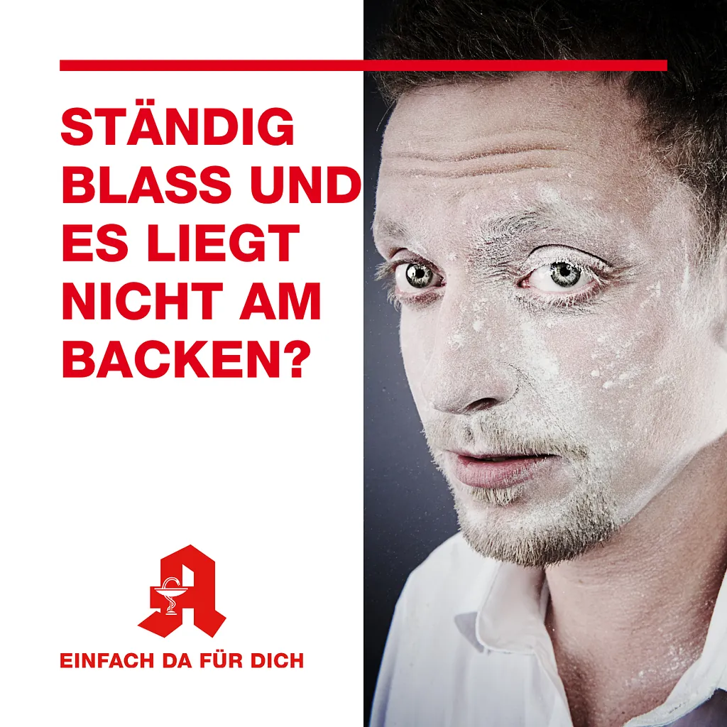 Mehl im Gesicht - Blässe